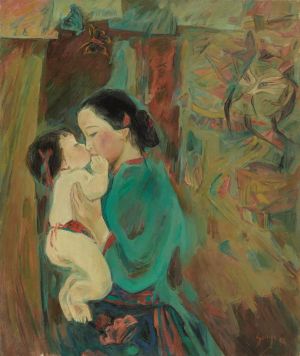 zeitgenössische kunst von Song Xianzhen - Mutter und Sohn
