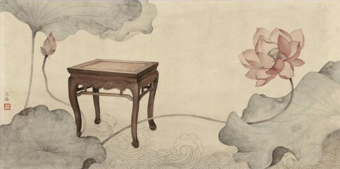Song Yang Chinesische Kunst - Gemälde von Blumen und Vögeln im traditionellen chinesischen Stil 3