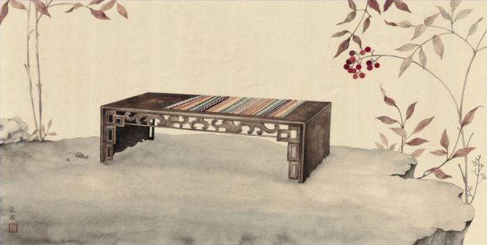 Song Yang Chinesische Kunst - Gemälde von Blumen und Vögeln im traditionellen chinesischen Stil