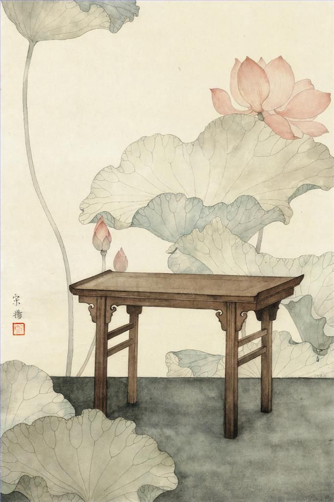 Song Yang Chinesische Kunst - Das Herz von Lotus 2