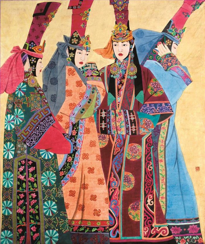 Su Ruya Chinesische Kunst - Damen aus der Mongolei