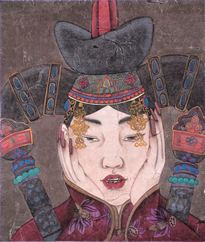 Su Ruya Chinesische Kunst - Frau mit mongolischer Nationalität