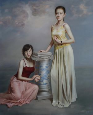 zeitgenössische kunst von Su Xin - Blau und Weiß 3