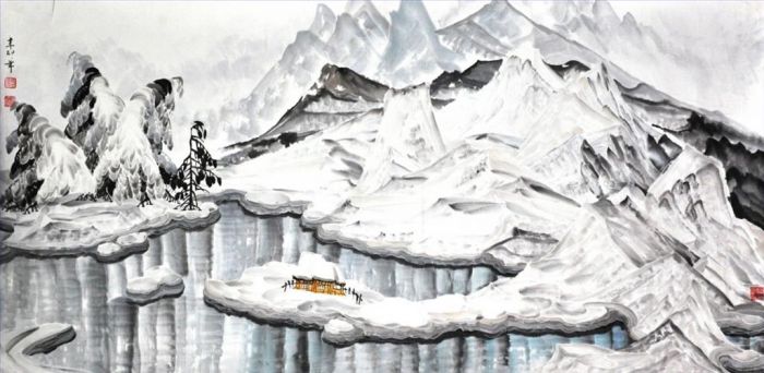 Tang Zhizhen Chinesische Kunst - Welt aus Eis und Schnee