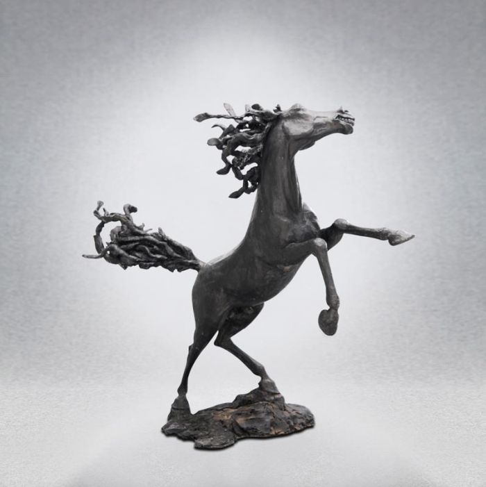Tian He Bildhauerei - Horse Dilus Kampf um die Liebe
