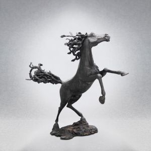 Zeitgenössische Bildhauerei - Horse Dilus Kampf um die Liebe