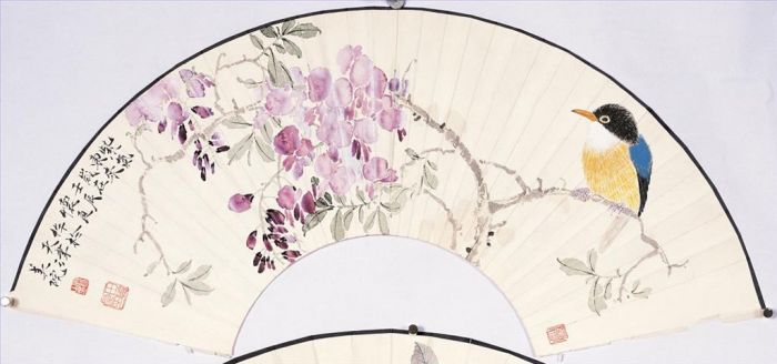 Tian Huailiang Chinesische Kunst - Gemälde von Blumen und Vögeln im traditionellen chinesischen Stil 10