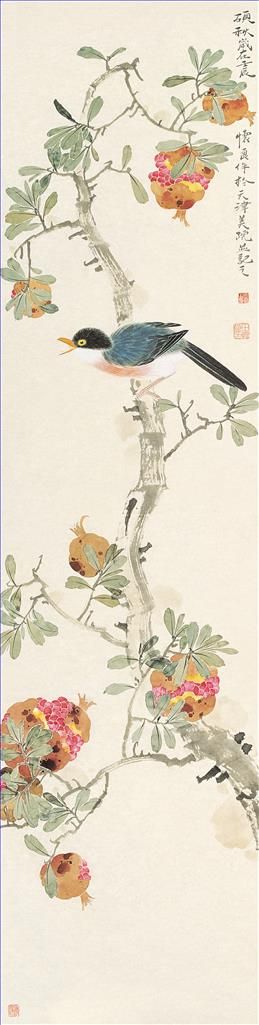 Tian Huailiang Chinesische Kunst - Gemälde von Blumen und Vögeln im traditionellen chinesischen Stil 11