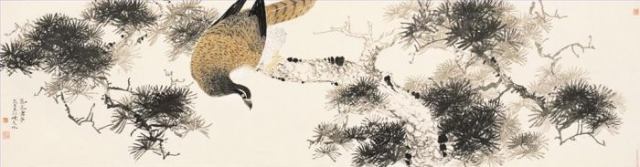 Tian Huailiang Chinesische Kunst - Gemälde von Blumen und Vögeln im traditionellen chinesischen Stil 12
