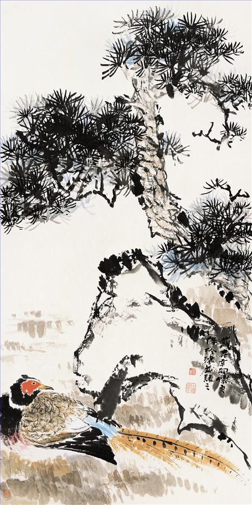 Tian Huailiang Chinesische Kunst - Gemälde von Blumen und Vögeln im traditionellen chinesischen Stil 4