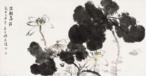 zeitgenössische kunst von Tian Huailiang - Gemälde von Blumen und Vögeln im traditionellen chinesischen Stil 5