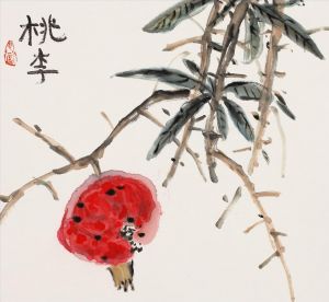 zeitgenössische kunst von Tongxixiaochan - Pfirsiche und Pflaumen