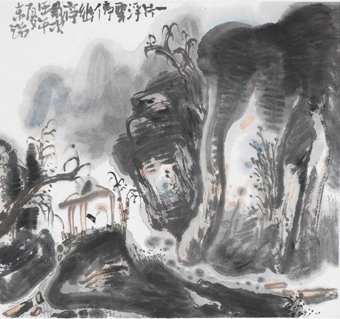 Wang Dongrui Chinesische Kunst - Ein verdorrter Lotusteich 5