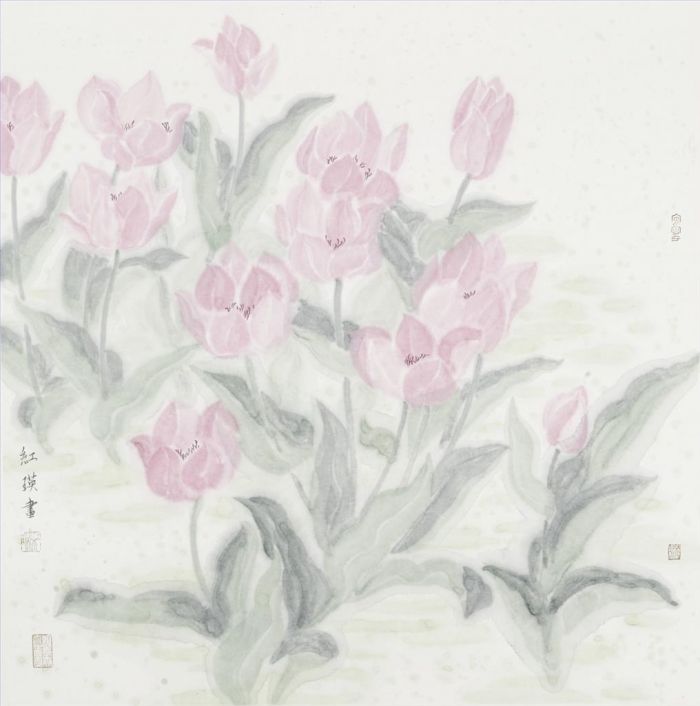 Wang Hongying Chinesische Kunst - Tulpe