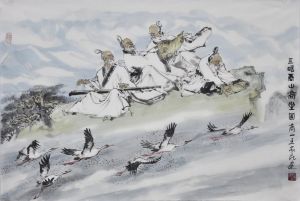zeitgenössische kunst von Wang Jiamin - Auf dem Berggipfel