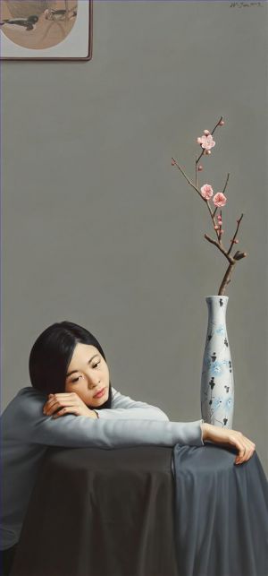 zeitgenössische kunst von Wang Jun - Boudoir Repinings Pfirsich blüht wieder