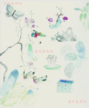zeitgenössische kunst von Wang Mengsha - Zwischen zwei Pflaumen