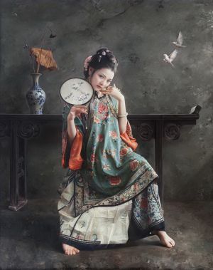 zeitgenössische kunst von Wang Mingyue - Spatz