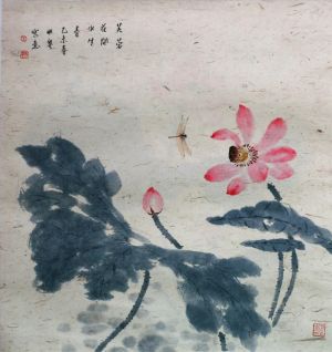 zeitgenössische kunst von Wang Mingyue - Lotusblüte und der Frühling kommen