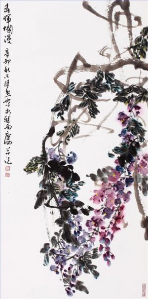 zeitgenössische kunst von Wang Qingzhao - Gemälde von Blumen und Vögeln im traditionellen chinesischen Stil