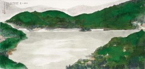zeitgenössische kunst von Wang Shitao - Eine Szene auf der Insel