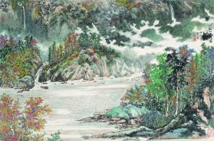 zeitgenössische kunst von Wang Shitao - Herbstlandschaft