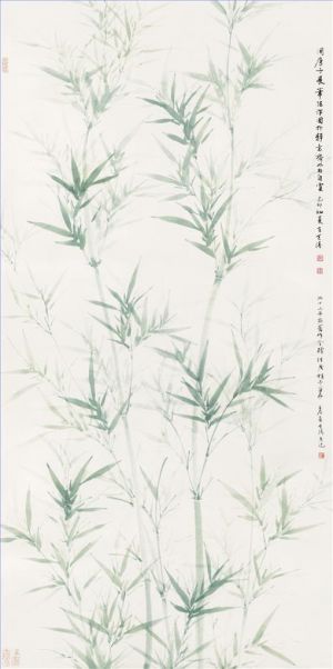 zeitgenössische kunst von Wang Shitao - Grüner Bambus