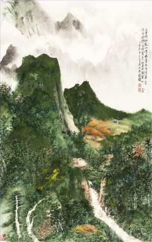 zeitgenössische kunst von Wang Shitao - Lebe in einem abgelegenen Berg