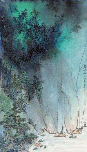 zeitgenössische kunst von Wang Shitao - Ruhiges Tal