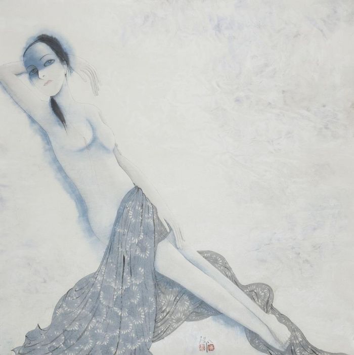 Wang Weizhong Chinesische Kunst - Sterbliches Mädchen