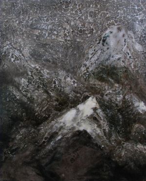 Zeitgenössische Ölmalerei - Grauer Berg 2