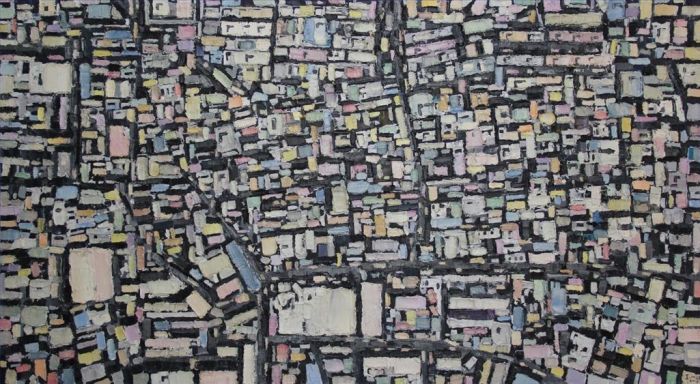 Wang Xiaoshuang Ölgemälde - Urbaner Raum