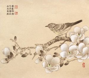 zeitgenössische kunst von Wang Yifeng - Gemälde von Blumen und Vögeln im traditionellen chinesischen Stil