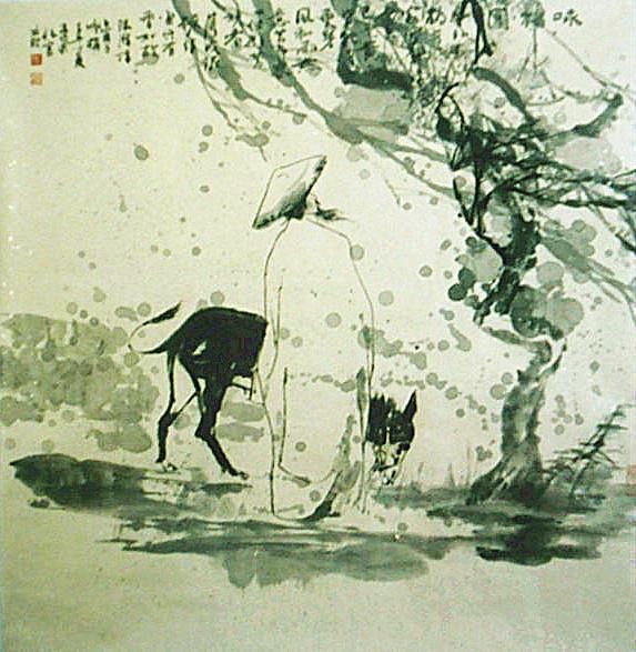 Wang Zhaofu Chinesische Kunst - Lied von Pflaume