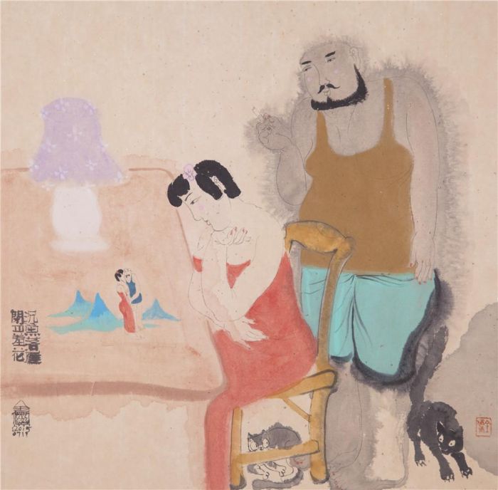 Wei Quanru Chinesische Kunst - Adam und Eva