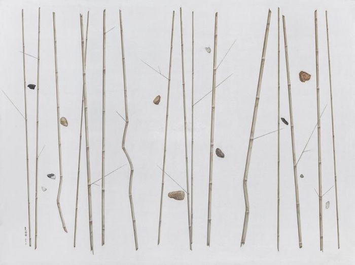 Wu Didi Ölgemälde - Stillleben Bambus