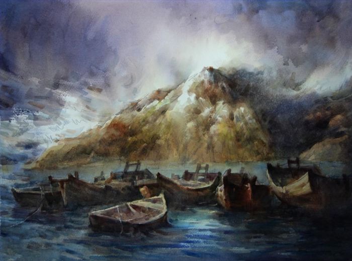 Wu Jianping Andere Malerei - Wie ein aufkommender Wind und rauschende Wolken