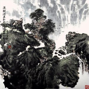 zeitgenössische kunst von Wu Yingqun - Nach dem Regen im Berggebiet