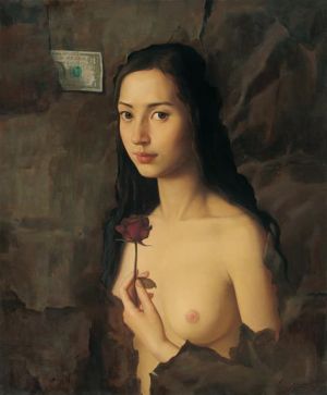 Zeitgenössische Ölmalerei - Im Namen von Rose