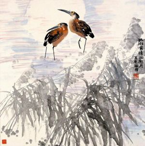 zeitgenössische kunst von Xie Hui - Spiegelung des Mondes im Autumn River