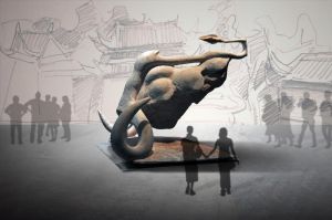 Zeitgenössische Bildhauerei - Masaimara