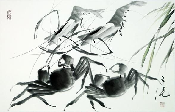 Xiong Zhichun Chinesische Kunst - Krabbe