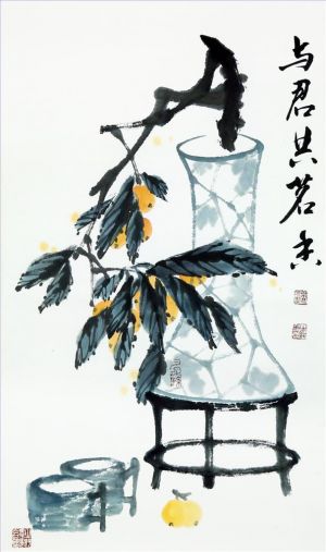 zeitgenössische kunst von Xiong Zhichun - Gemälde von Blumen und Vögeln im traditionellen chinesischen Stil