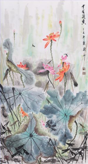 zeitgenössische kunst von Xu Ping - Lotusduft über 10 Li