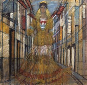Zeitgenössische Ölmalerei - Böhmische Frau