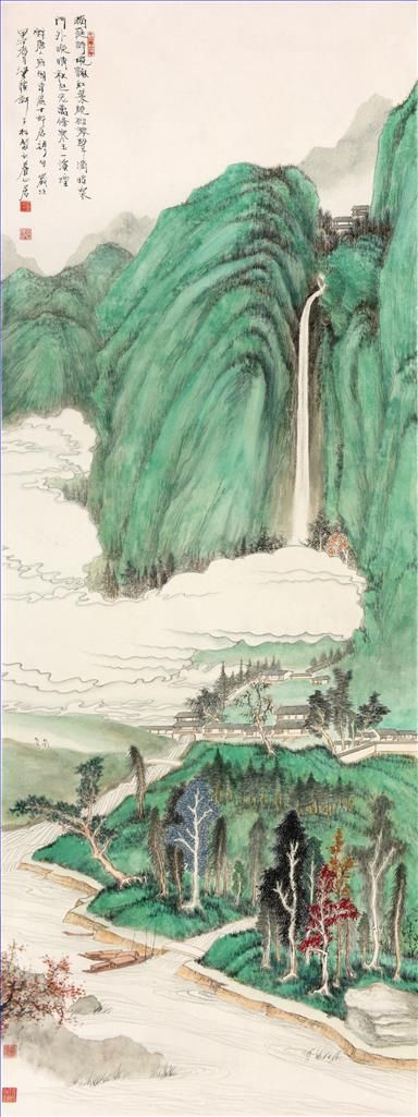 Xu Zisong Chinesische Kunst - Grüne Berge