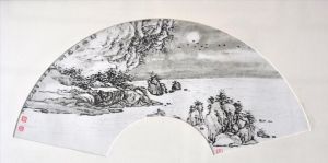 zeitgenössische kunst von Xue Ximei - Helles Mondlicht in einer ruhigen Nacht