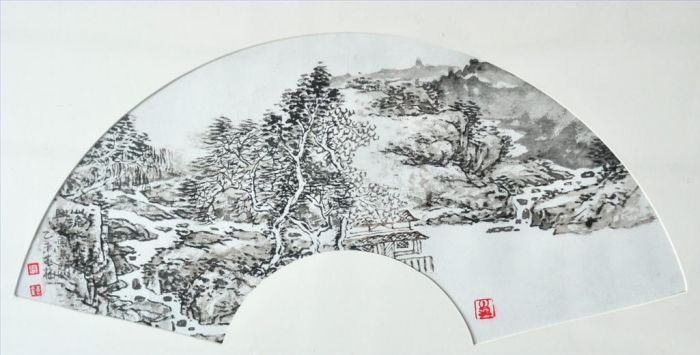 Xue Ximei Chinesische Kunst - Landschaftsfächer