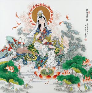 Zeitgenössische Andere Malerei - Avalokitesvara