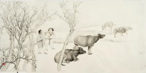 Zeitgenössische chinesische Kunst - Fünf Ochsen